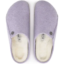 New Birkenstock Zermatt En Fourrure D'Agneau Purple Fog